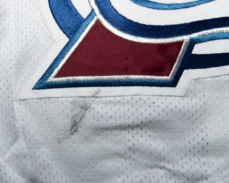 Dave Reid Colorado Avalanche game worn jersey tagging Dave Reid Colorado Avalanche game worn jersey tagging