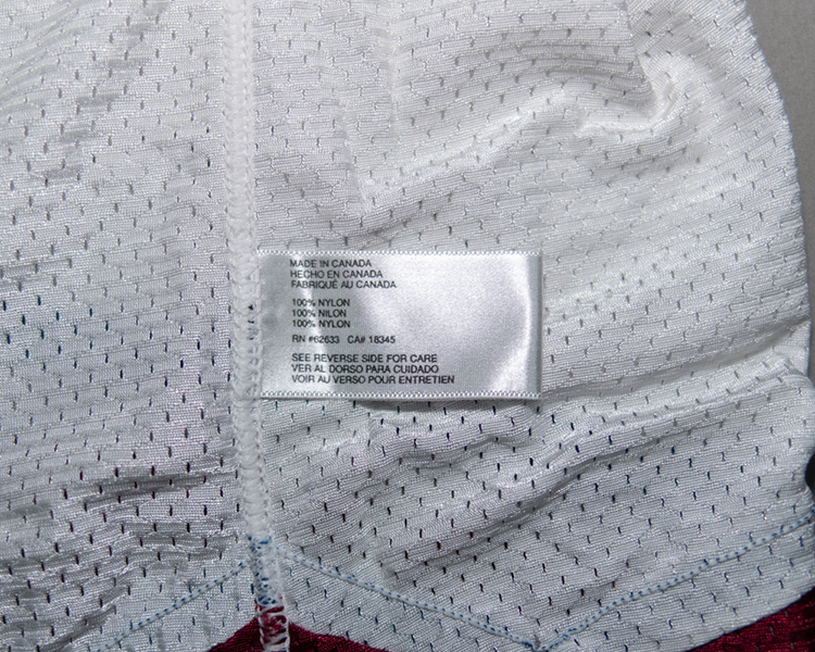 Dave Reid Colorado Avalanche game worn jersey tagging Dave Reid Colorado Avalanche game worn jersey tagging